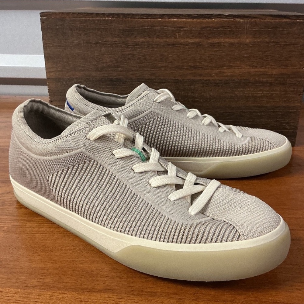 Rothy’s Women Lace Up Sneaker Gray Knit Size 10